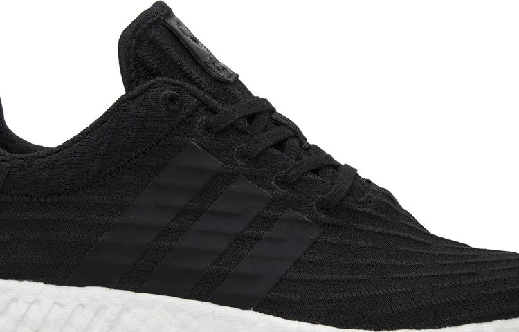 Adidas NMD R2 Primeknit Men's Running Shoes, Black/Red