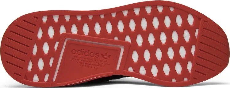 Adidas NMD R2 Primeknit Men's Running Shoes, Black/Red