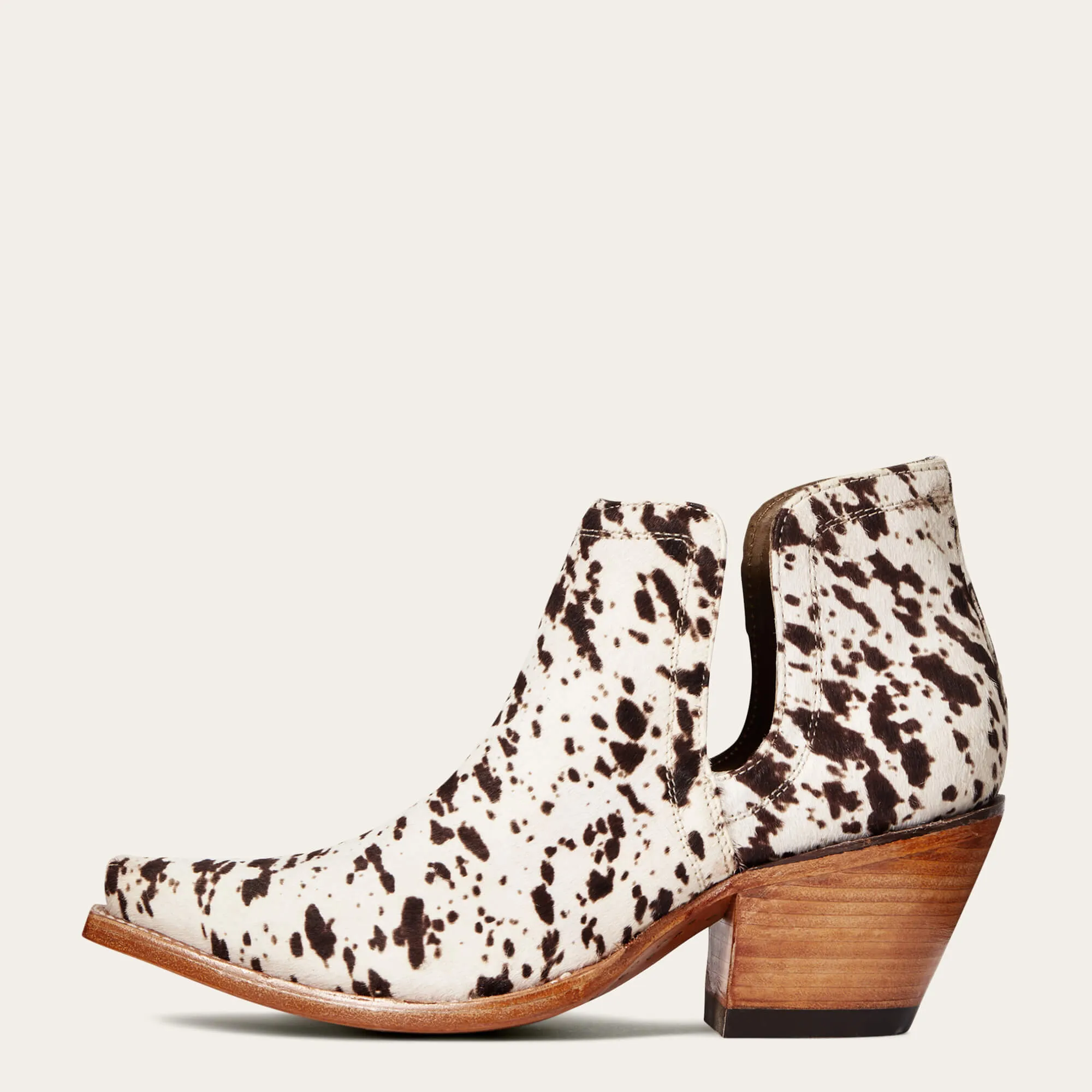 Ariat Women's Brown/White Calf Hair Dixon Snip Toe Bootie