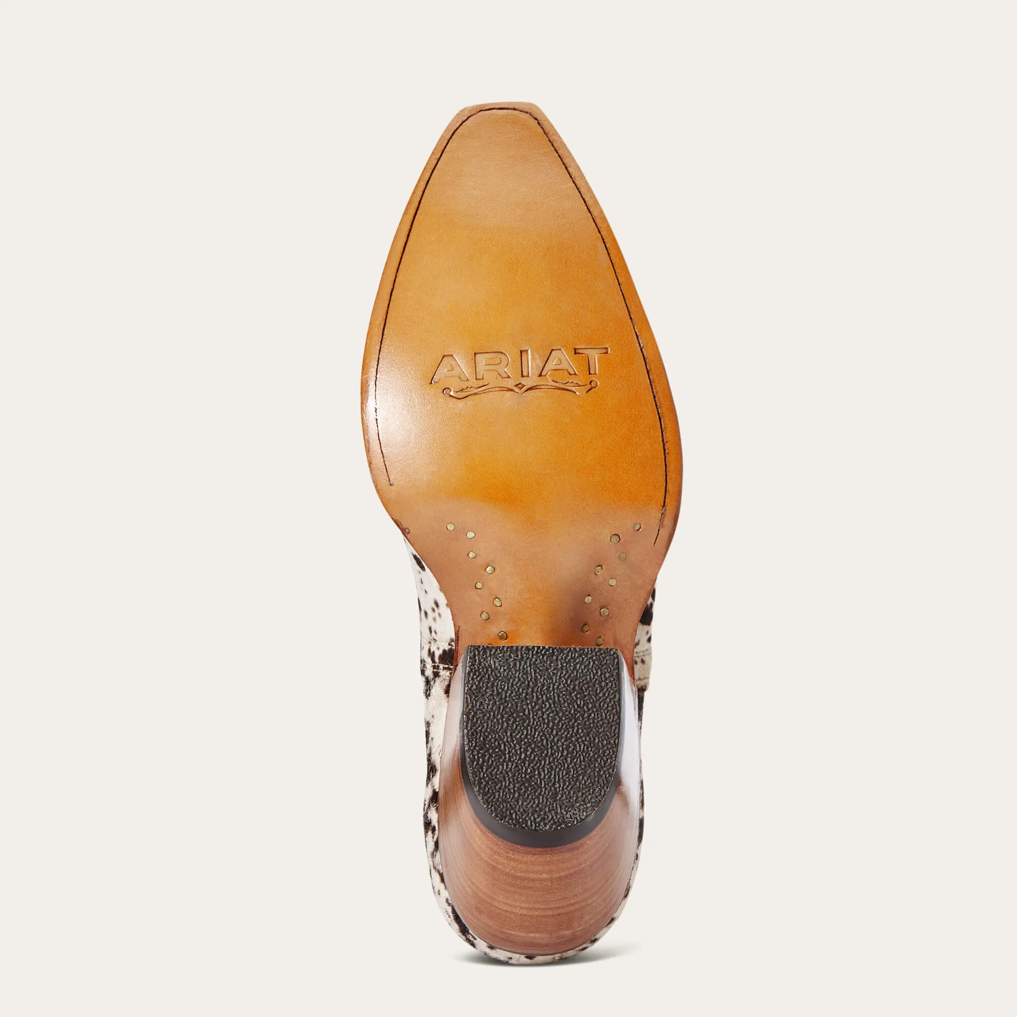 Ariat Women's Brown/White Calf Hair Dixon Snip Toe Bootie