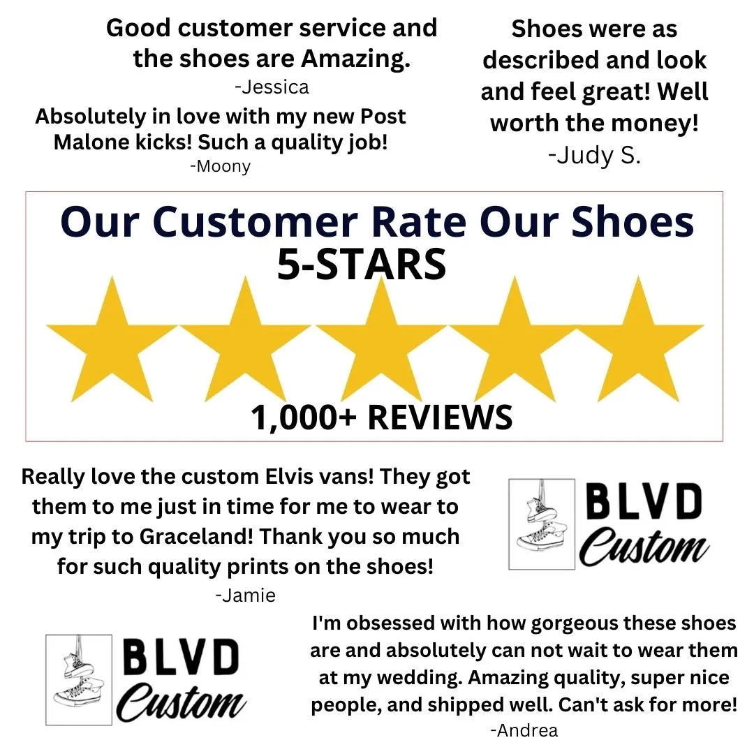 Blue Lace Pattern White High Tops - Casual Comfortable Wedding Shoes - Custom Converse Shoes