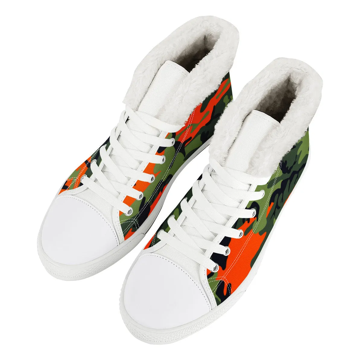 CAMOUFLAGE KAKI WINTER CANVAS SHOES