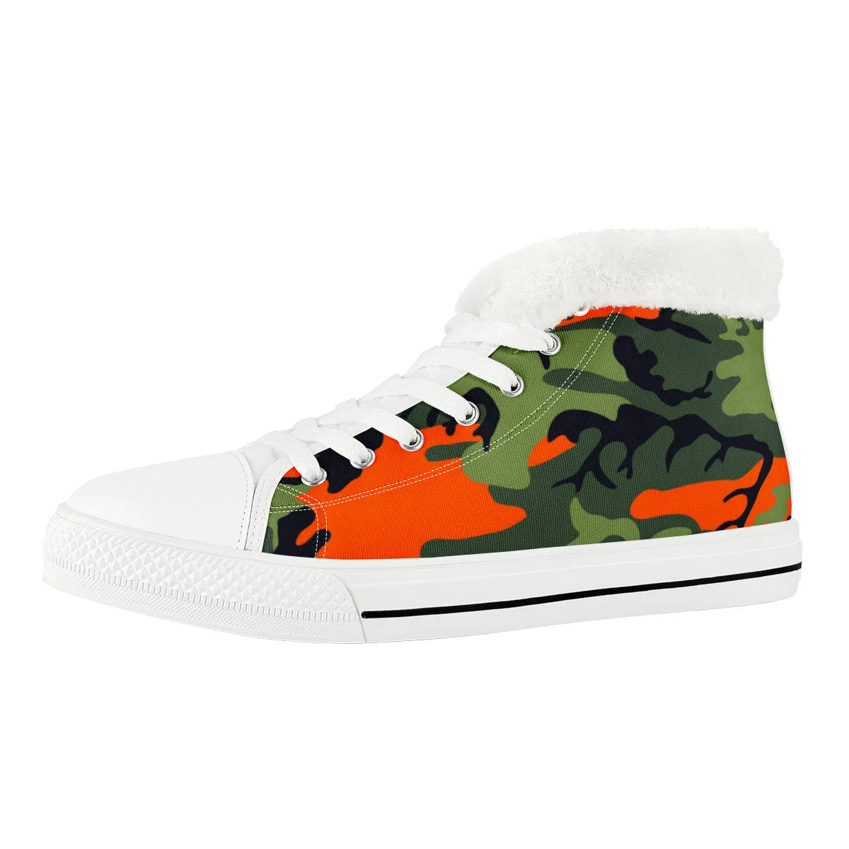CAMOUFLAGE KAKI WINTER CANVAS SHOES