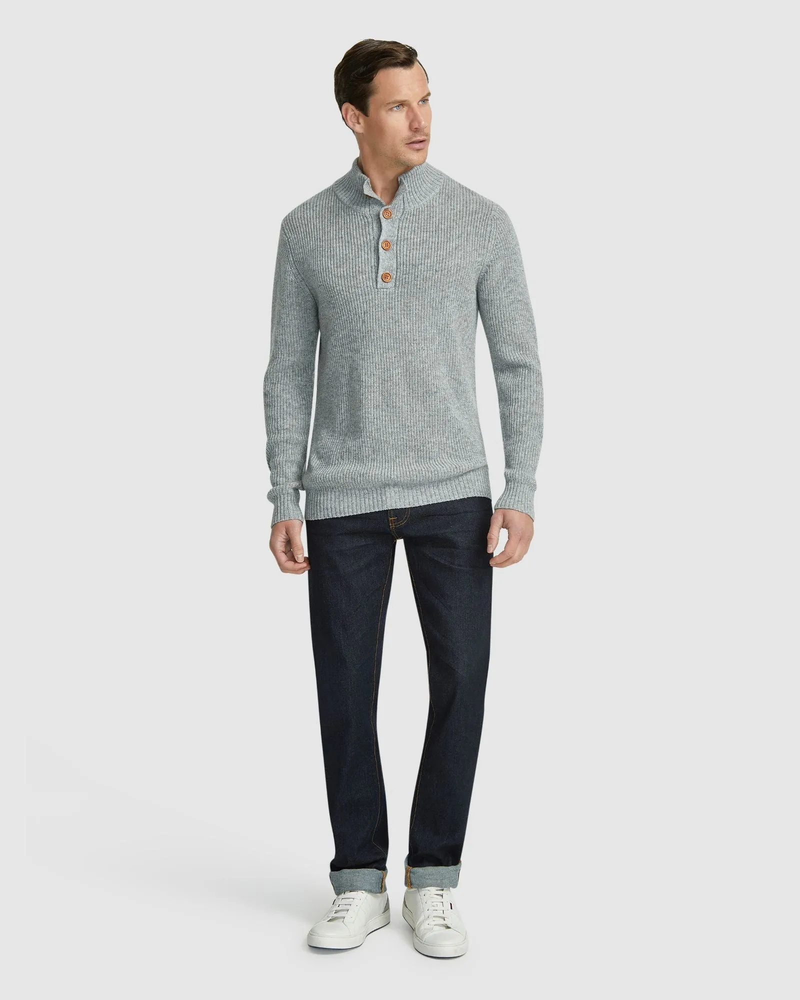 Cedric Button Collar Knit Top