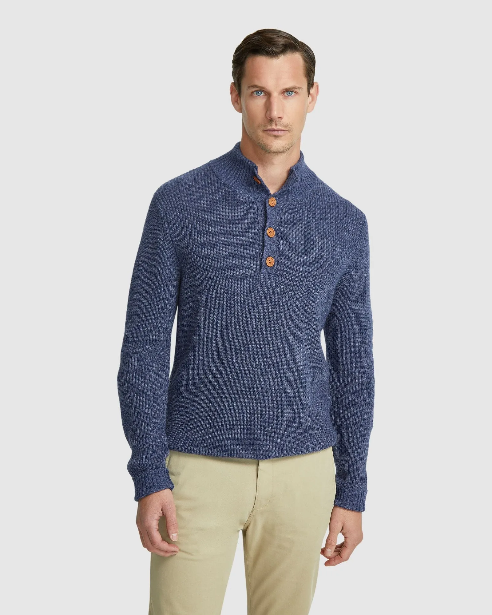 Cedric Button Collar Knit Top