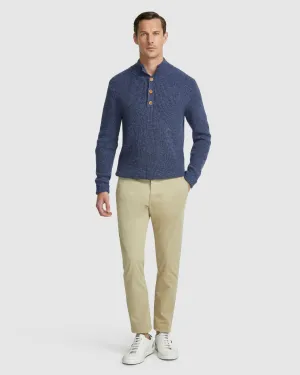 Cedric Button Collar Knit Top