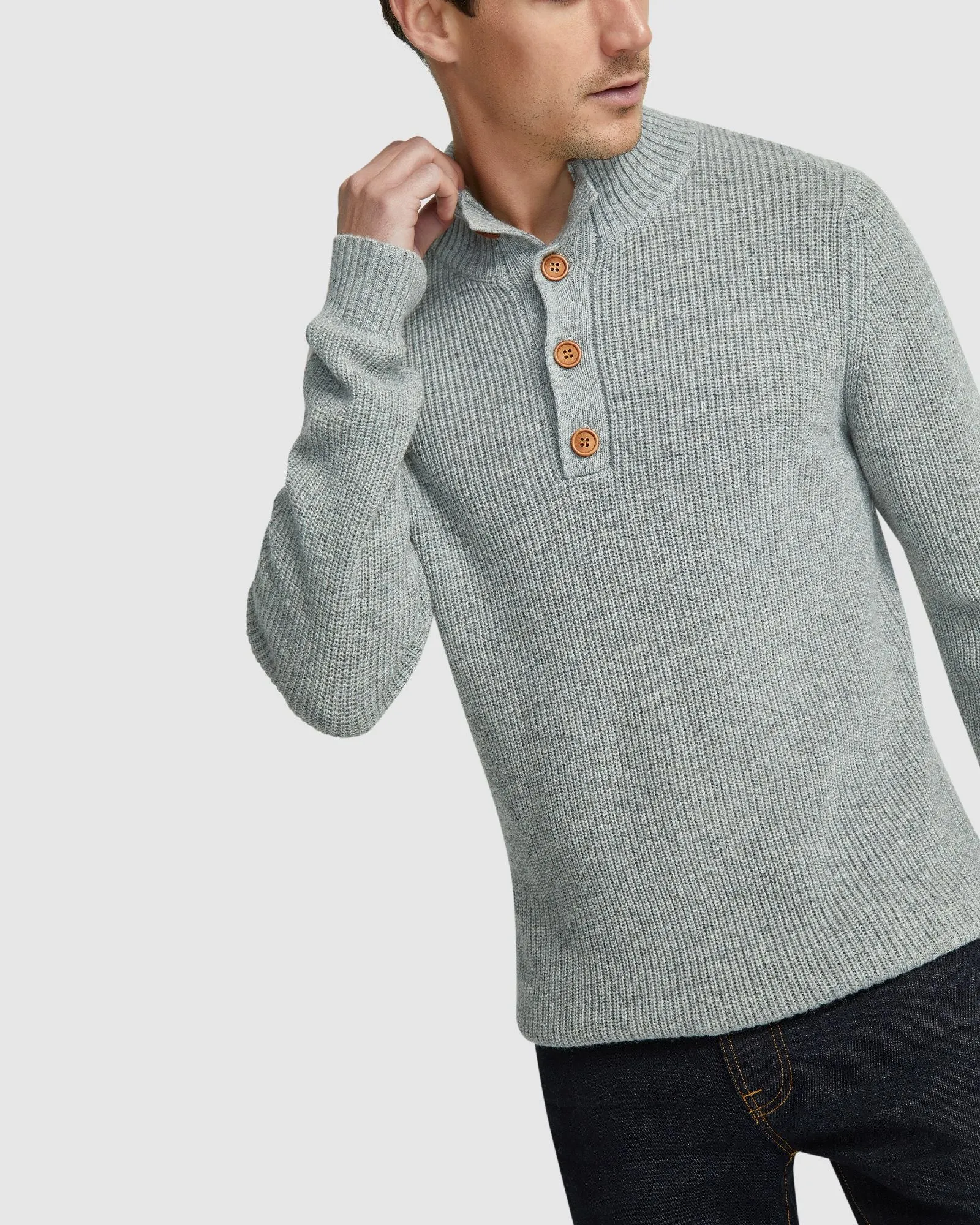 Cedric Button Collar Knit Top