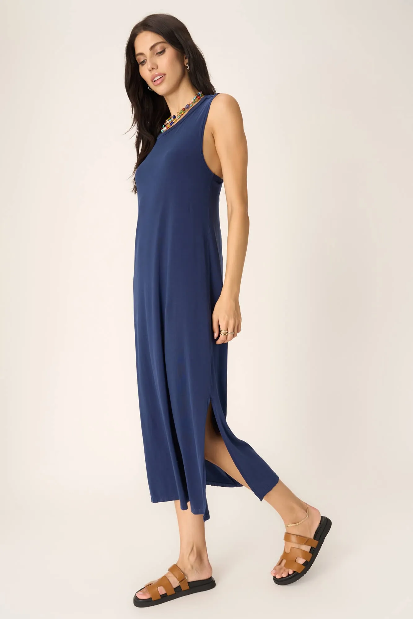 Darla Twist Back Washed Tank Dress - DW Navy Bliss