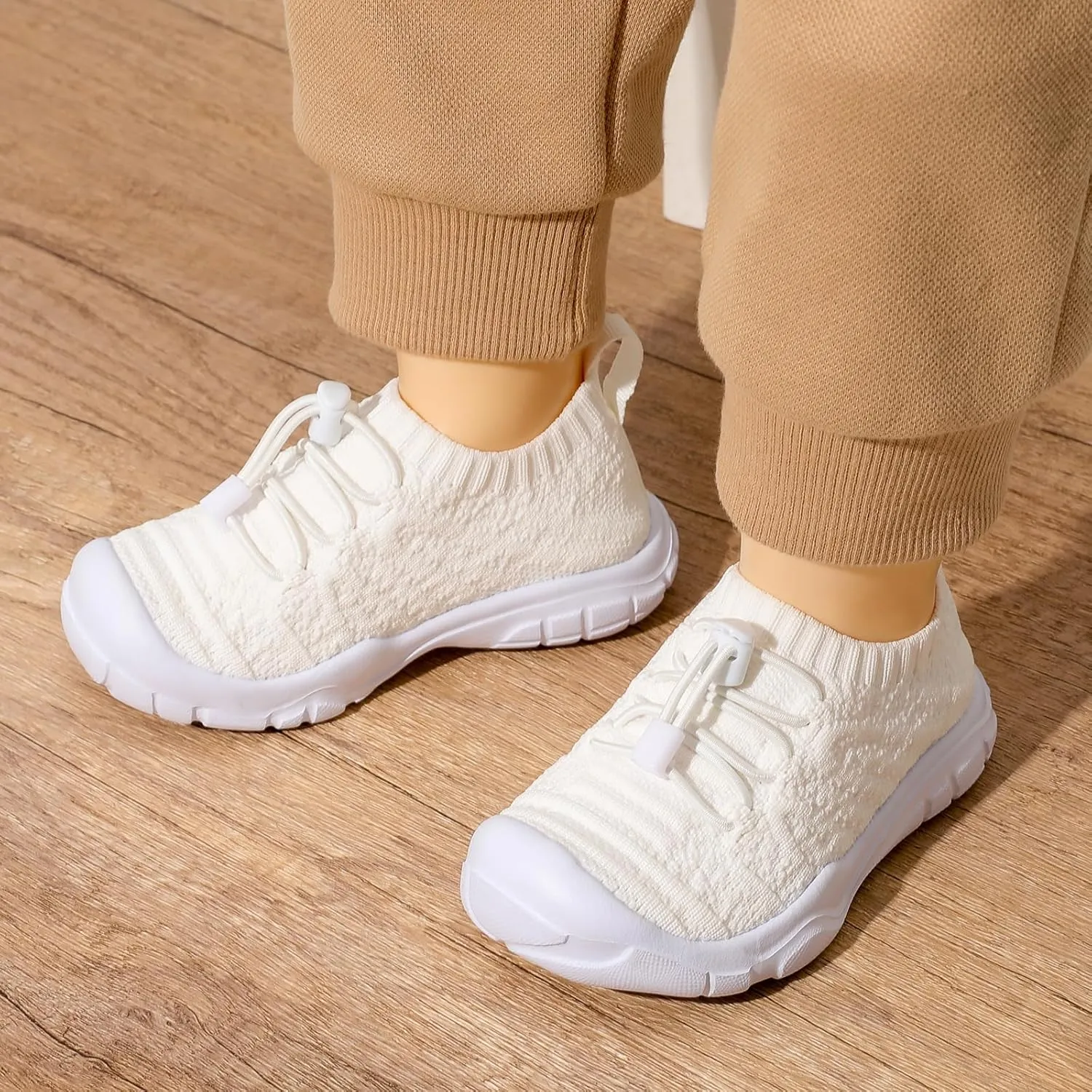 FEETCITY Toddler Slip On Shoes Boys Girls Wide Toddler Tennis Shoes Sports Walking Sneakers