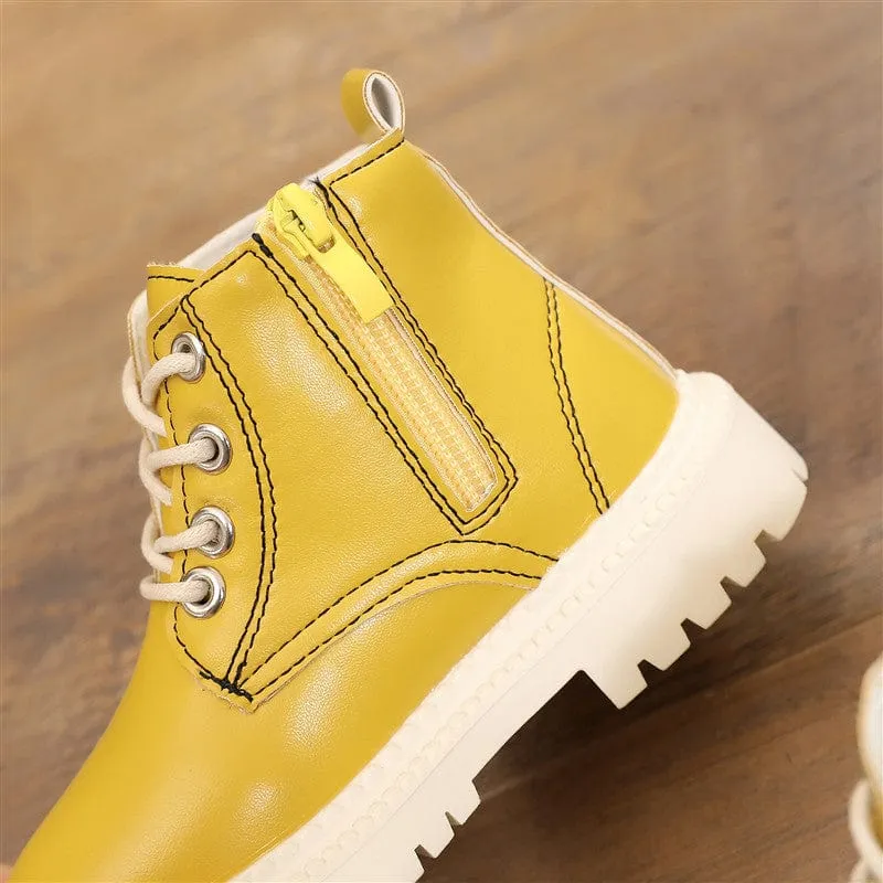 Girls Lace Up Ankle Boots