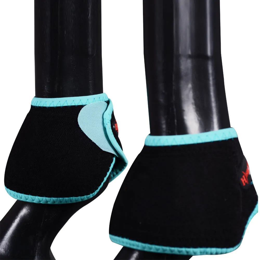 HILASON Bell Boots for Horses No Turn Protection Comfort & Durability Quick Wrap Hook and Loop Jumping Boots Sold in Pairs