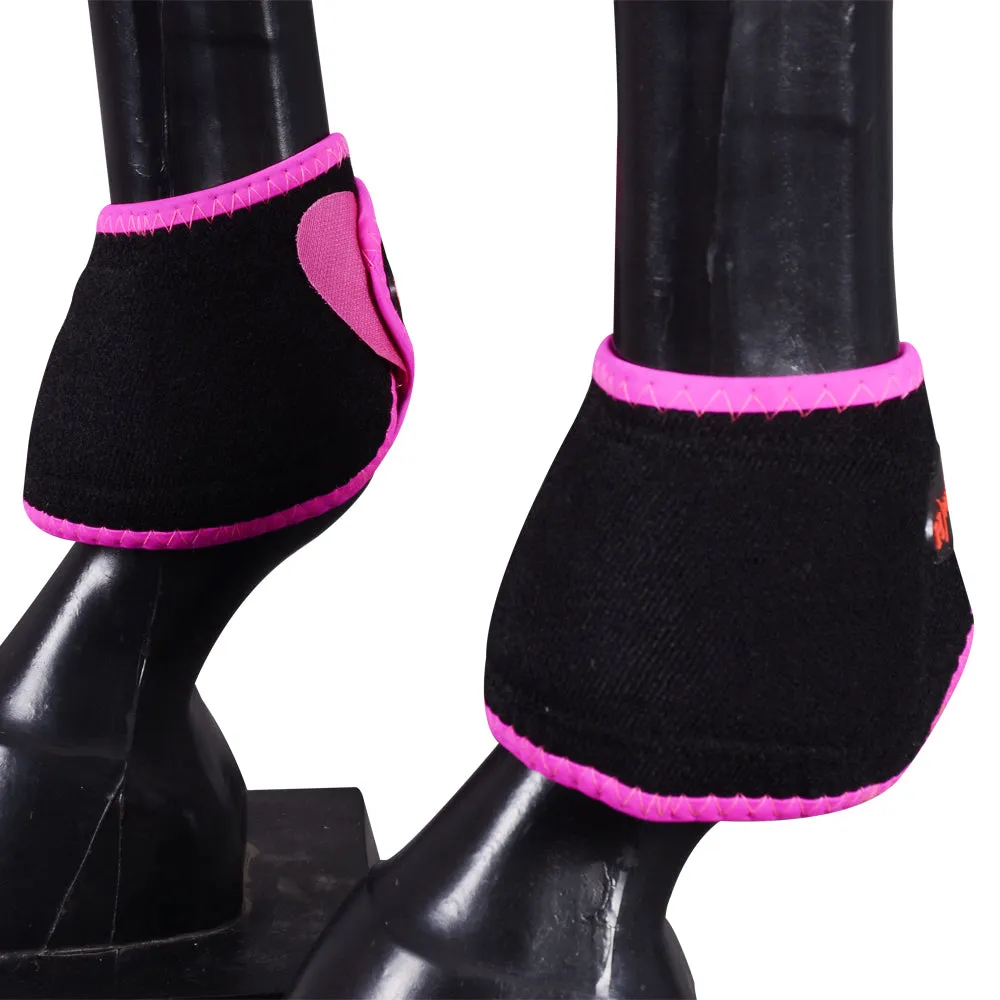 HILASON Bell Boots for Horses No Turn Protection Comfort & Durability Quick Wrap Hook and Loop Jumping Boots Sold in Pairs