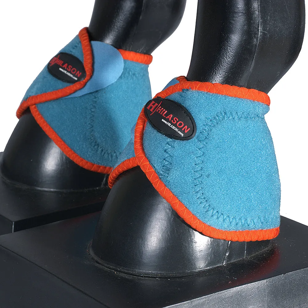 HILASON Bell Boots for Horses No Turn Protection Comfort & Durability Quick Wrap Hook and Loop Jumping Boots Sold in Pairs