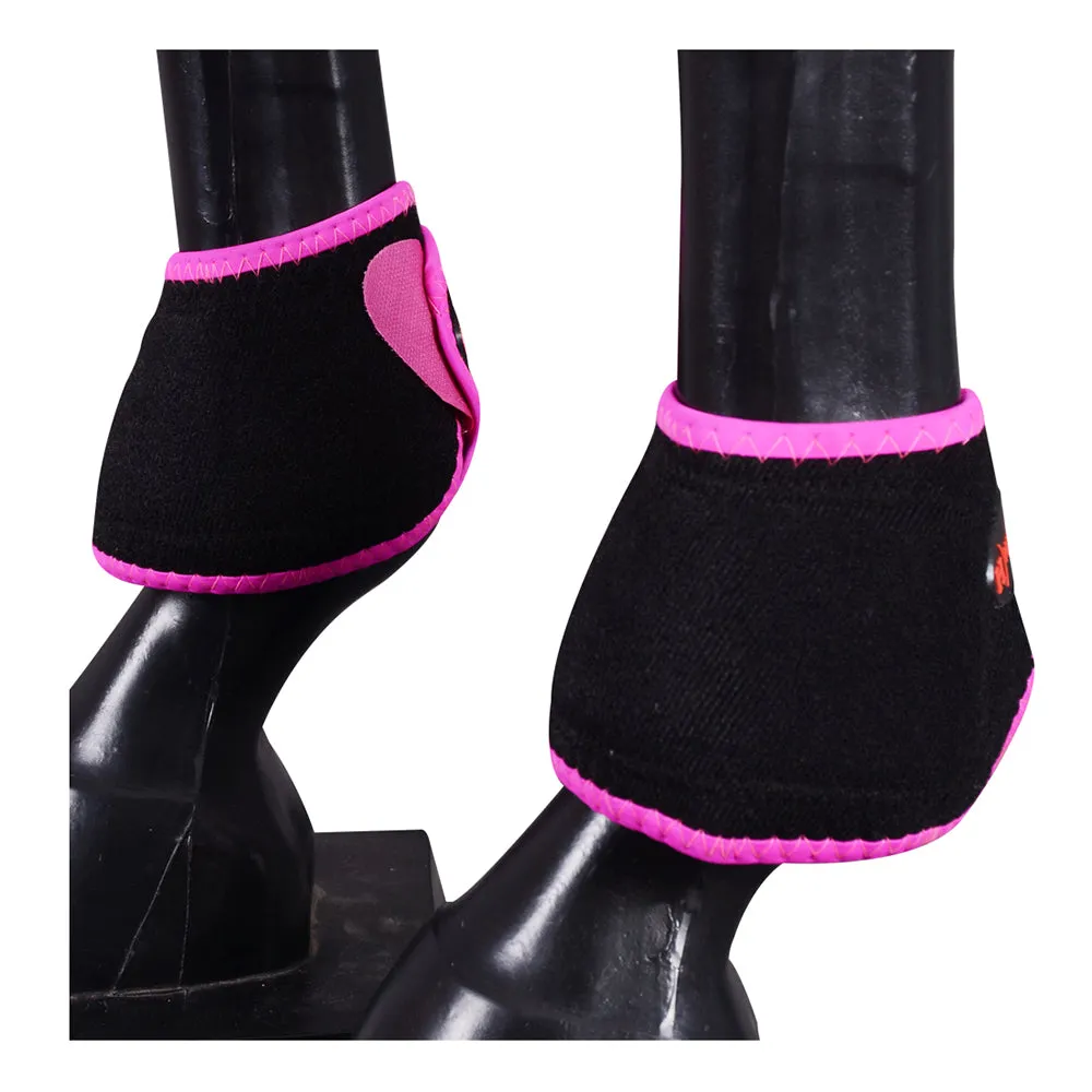 HILASON Bell Boots for Horses No Turn Protection Comfort & Durability Quick Wrap Hook and Loop Jumping Boots Sold in Pairs