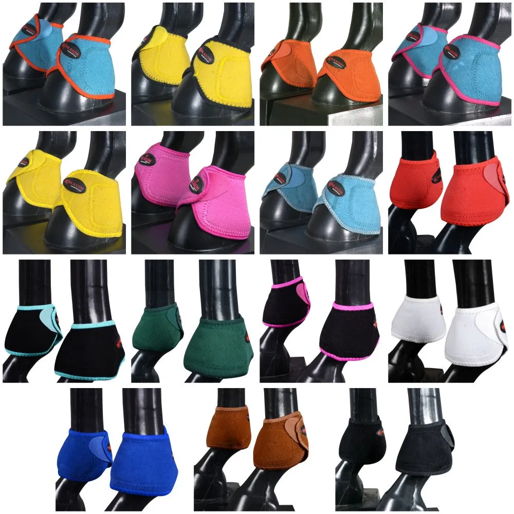 HILASON Bell Boots for Horses No Turn Protection Comfort & Durability Quick Wrap Hook and Loop Jumping Boots Sold in Pairs