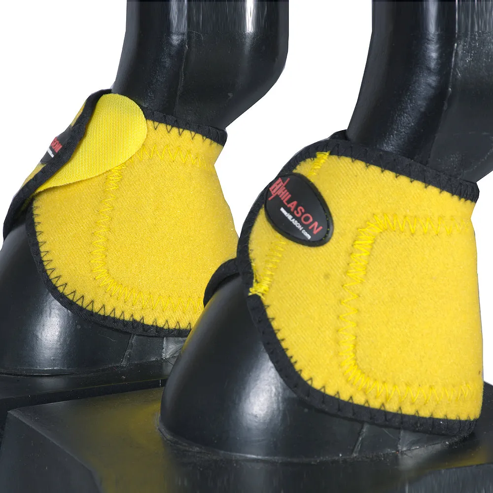 HILASON Bell Boots for Horses No Turn Protection Comfort & Durability Quick Wrap Hook and Loop Jumping Boots Sold in Pairs