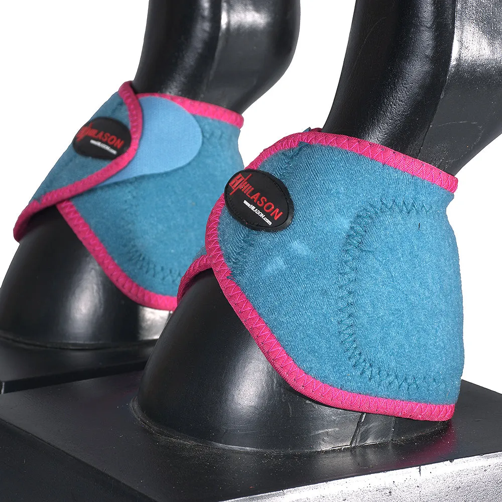 HILASON Bell Boots for Horses No Turn Protection Comfort & Durability Quick Wrap Hook and Loop Jumping Boots Sold in Pairs