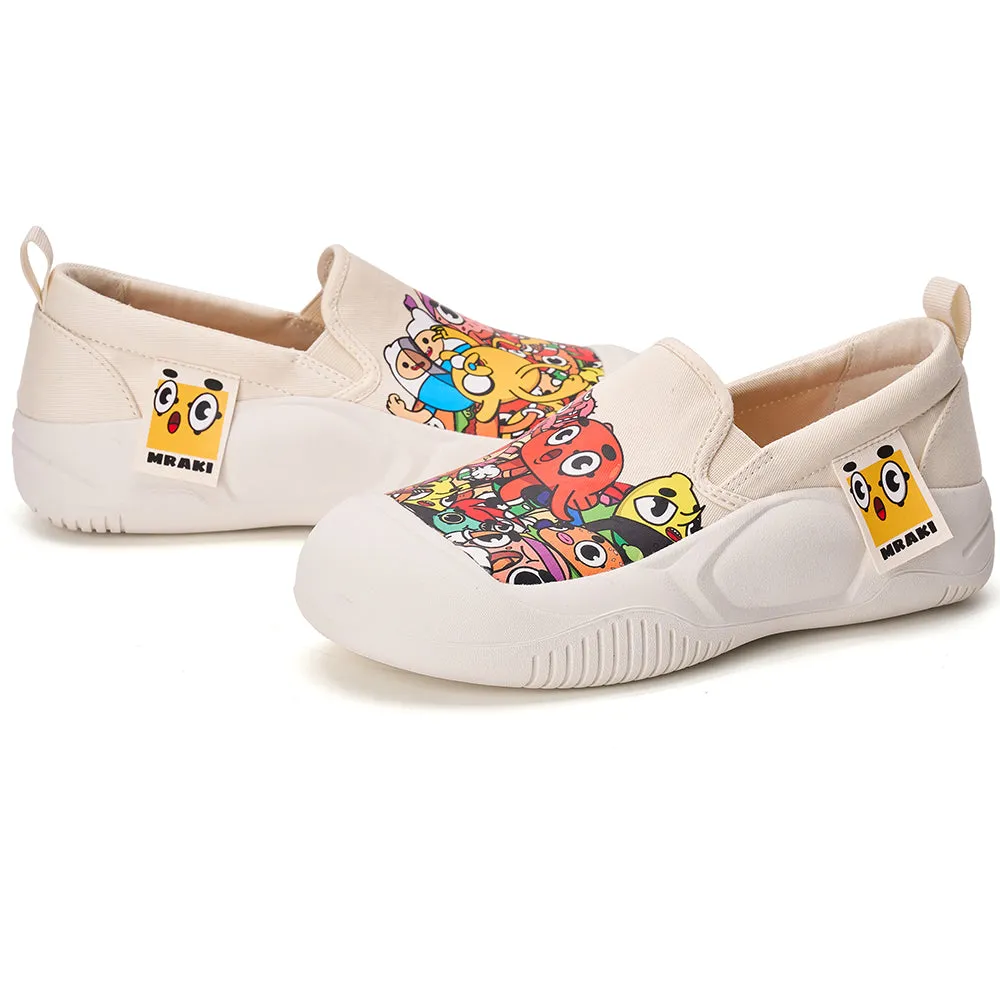 JOY&MARIO Women’s Slip-on Twill Loafers in Black-65770W