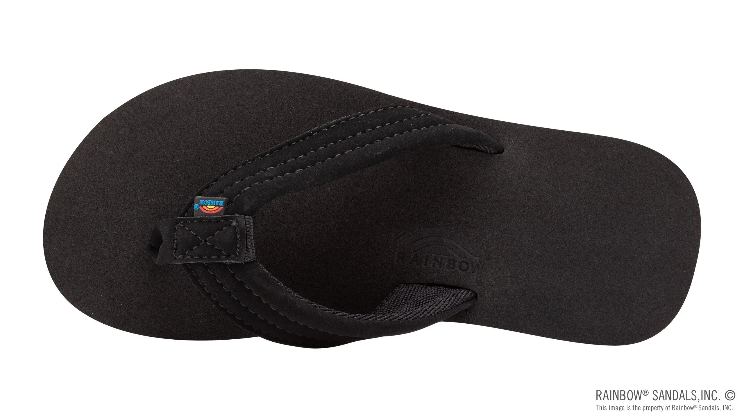 Kids Grombow - Soft Rubber Top Sole with 1" Strap in Black