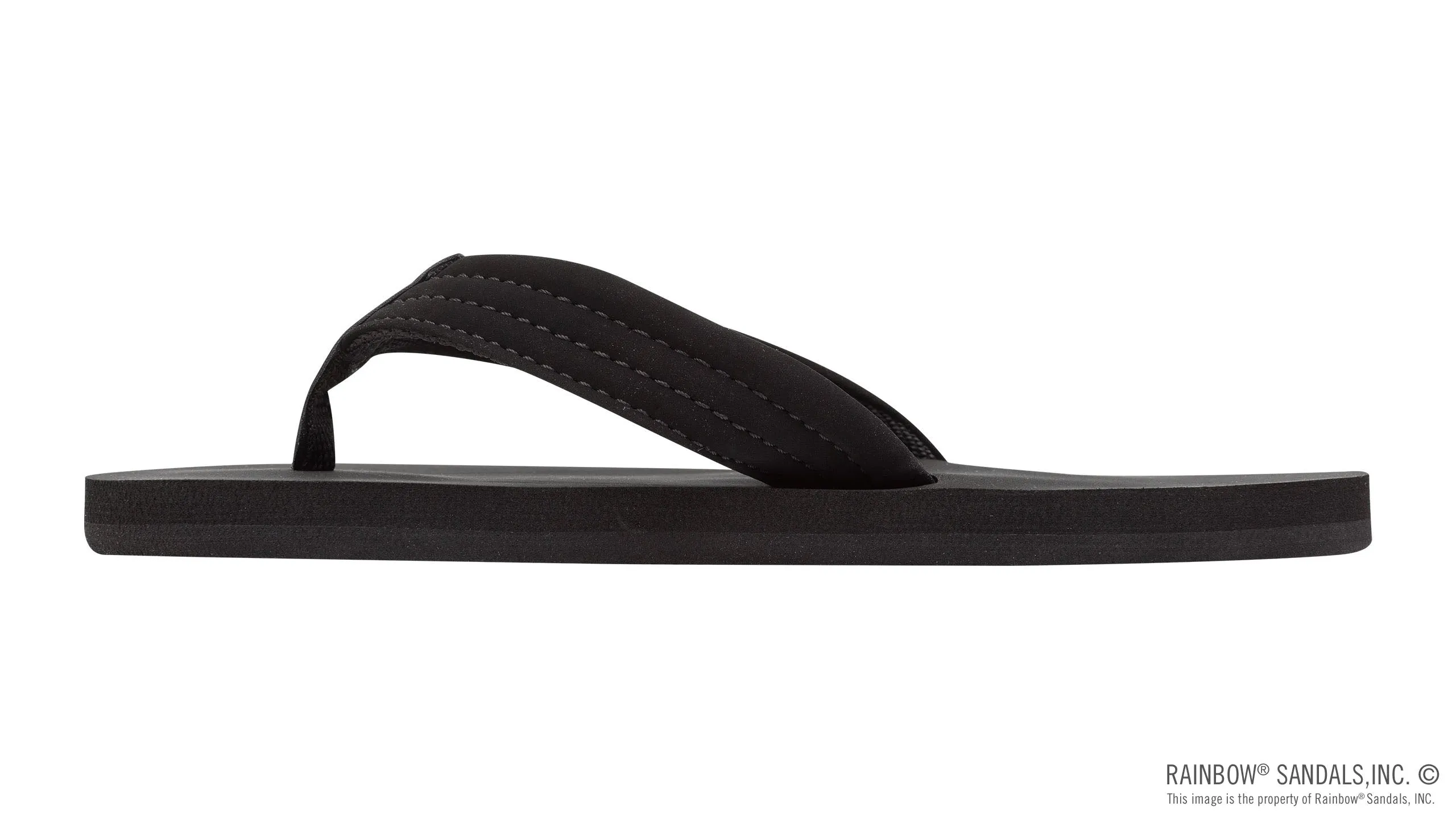 Kids Grombow - Soft Rubber Top Sole with 1" Strap in Black