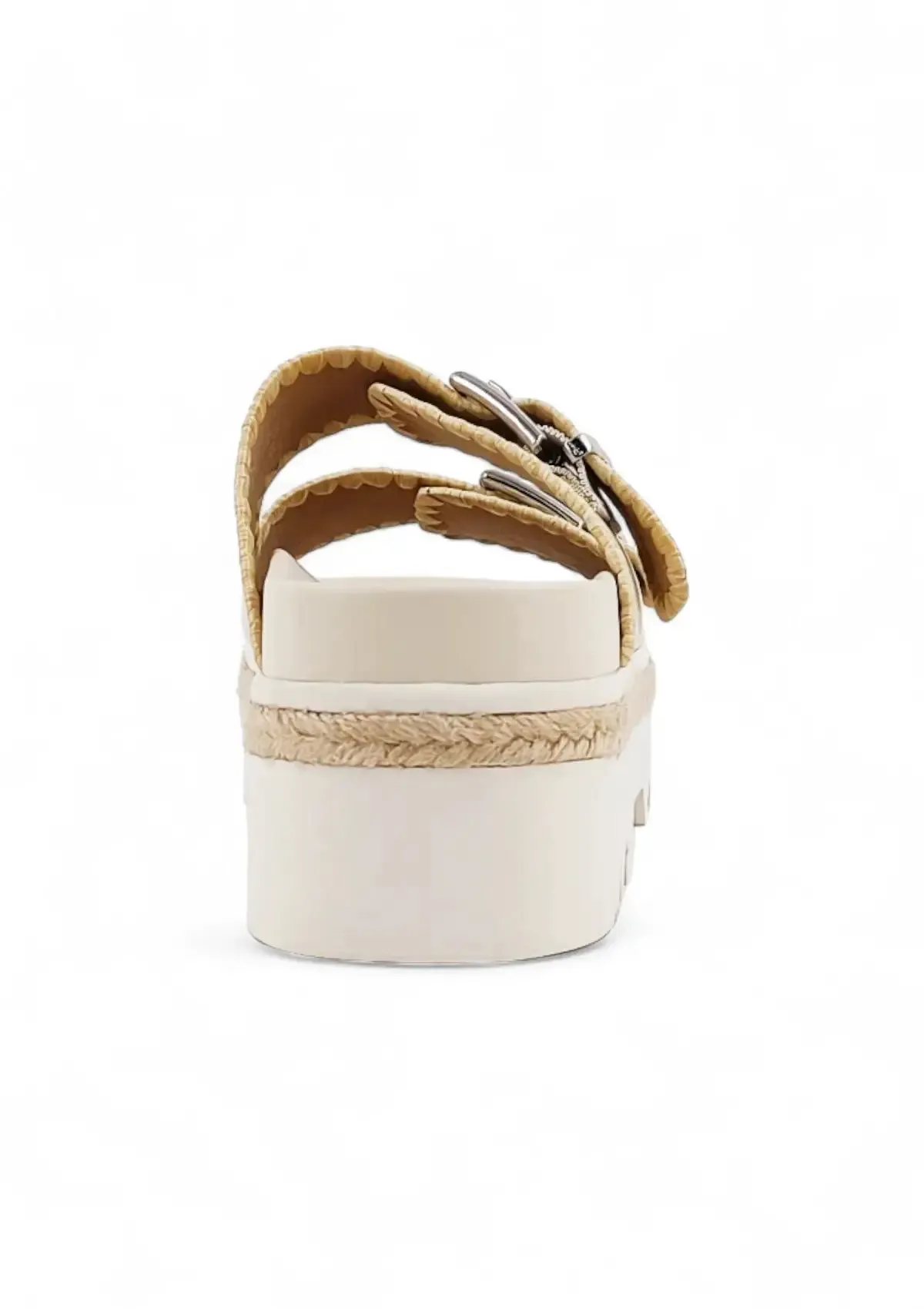 Laura 2-Buckle Sandal - Bone