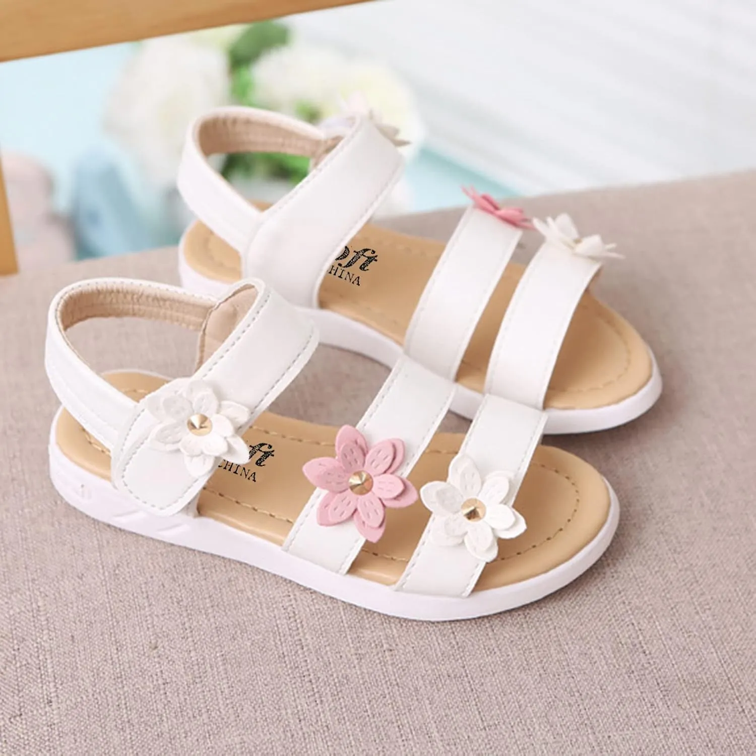 Little Girls Black Slides Baby Children Shoes Sandals Crossed Toddler Strap Leather Girls Girl's Bedroom with