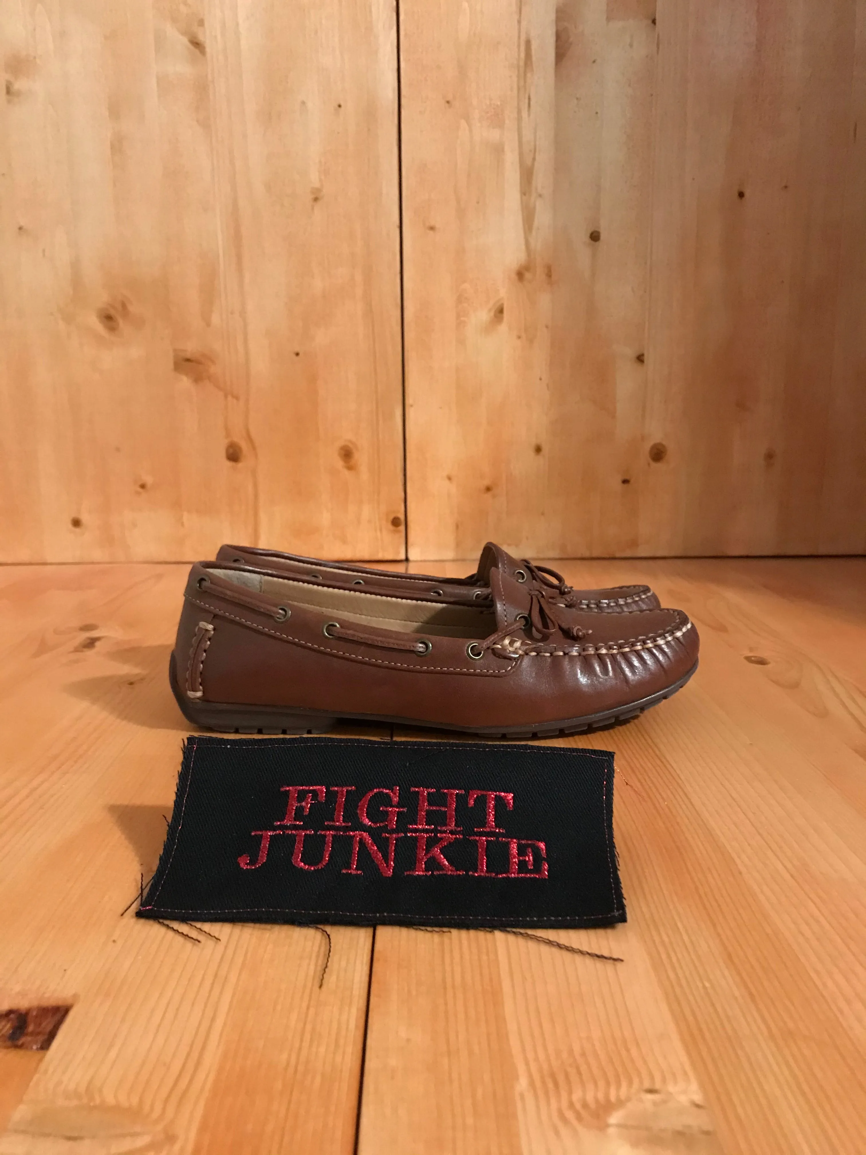 L.L. BEAN Women's Size 6 Leather Loafers Ballet Flats Brown