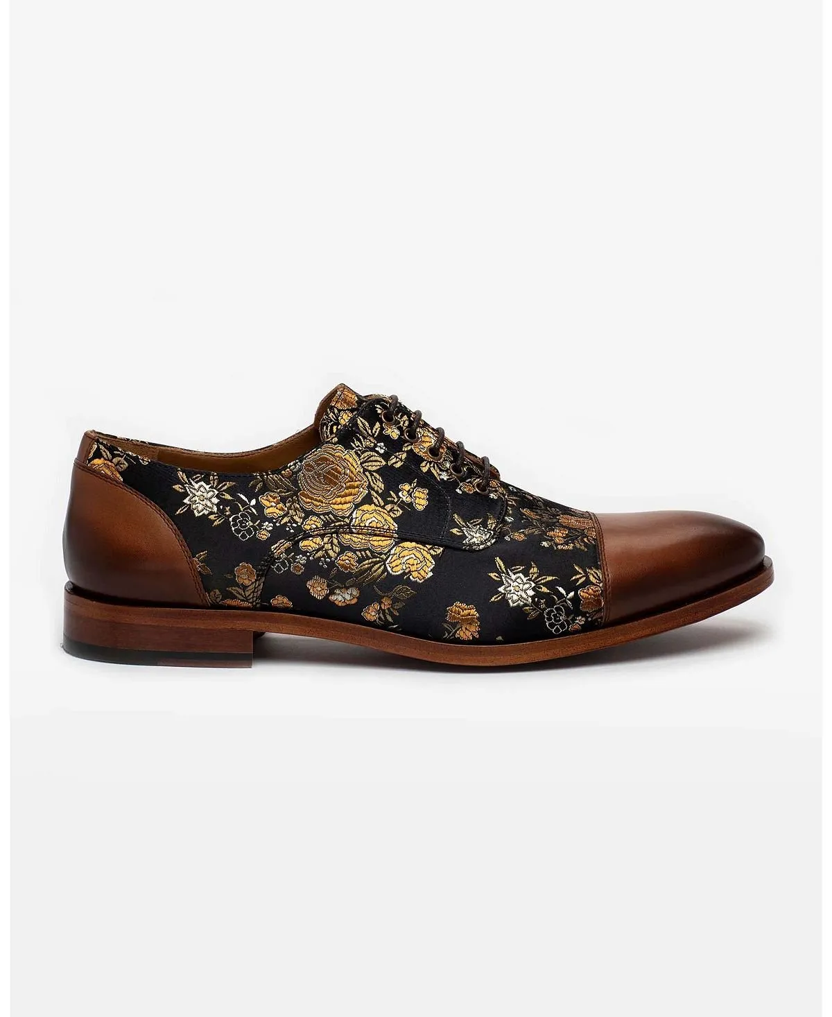 Men's handmade jack dress shoes made of leather, velvet and wool Taft