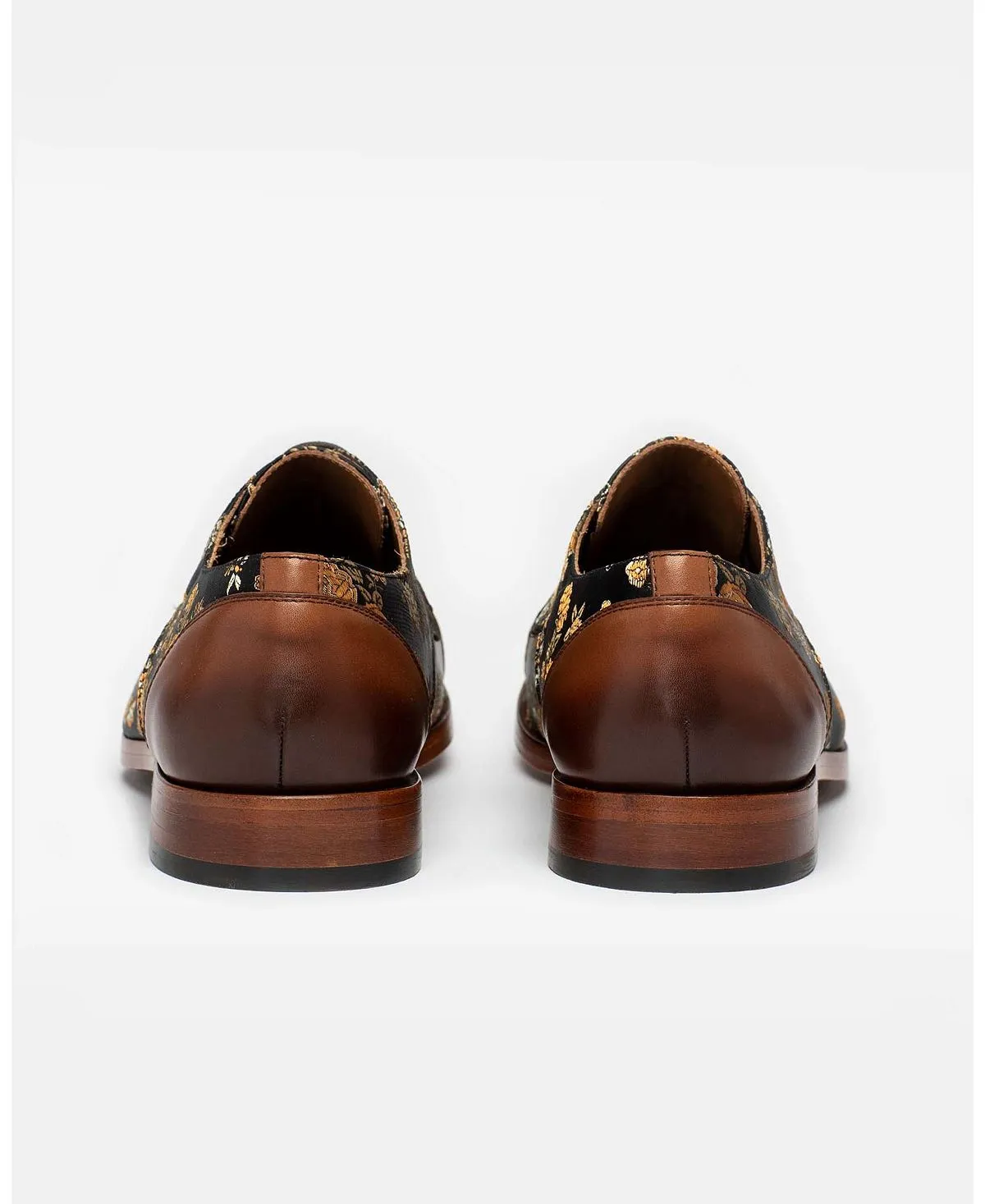 Men's handmade jack dress shoes made of leather, velvet and wool Taft