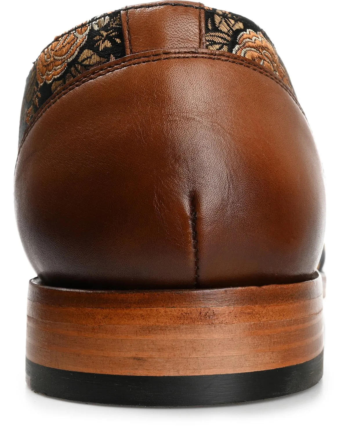 Men's handmade jack dress shoes made of leather, velvet and wool Taft