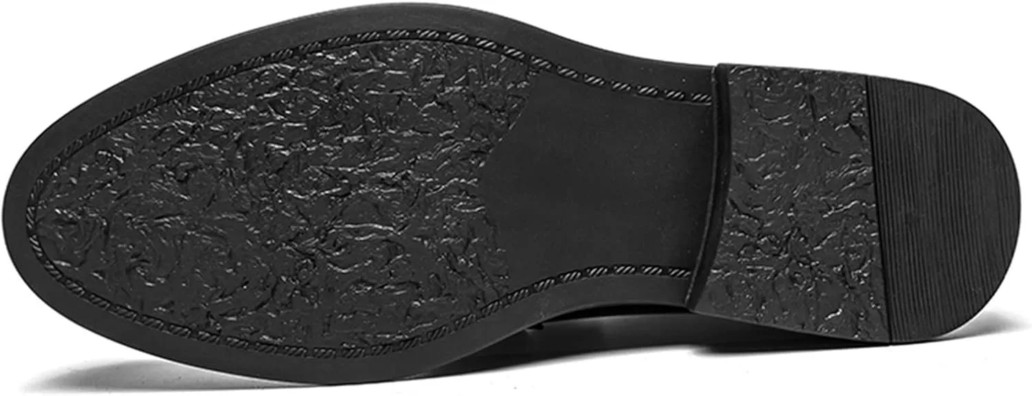 Mens Loafers Shoe Simple Slip On Penny Loafers Vegan Leather Flexible Flat Heel Anti-Slip Walking Party Slip-on
