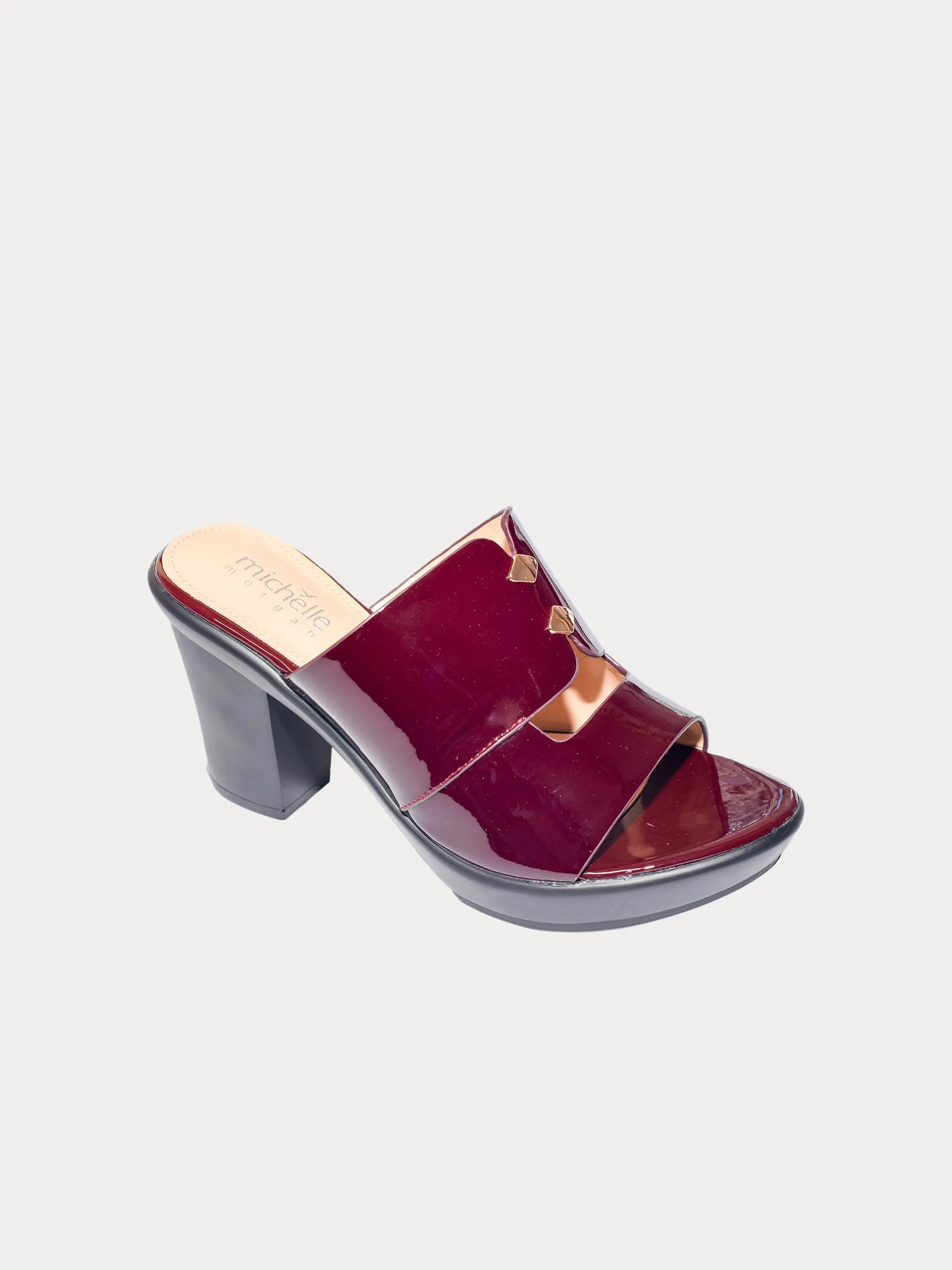 Michelle Morgan 007637 Diamond Button Heel Sandals