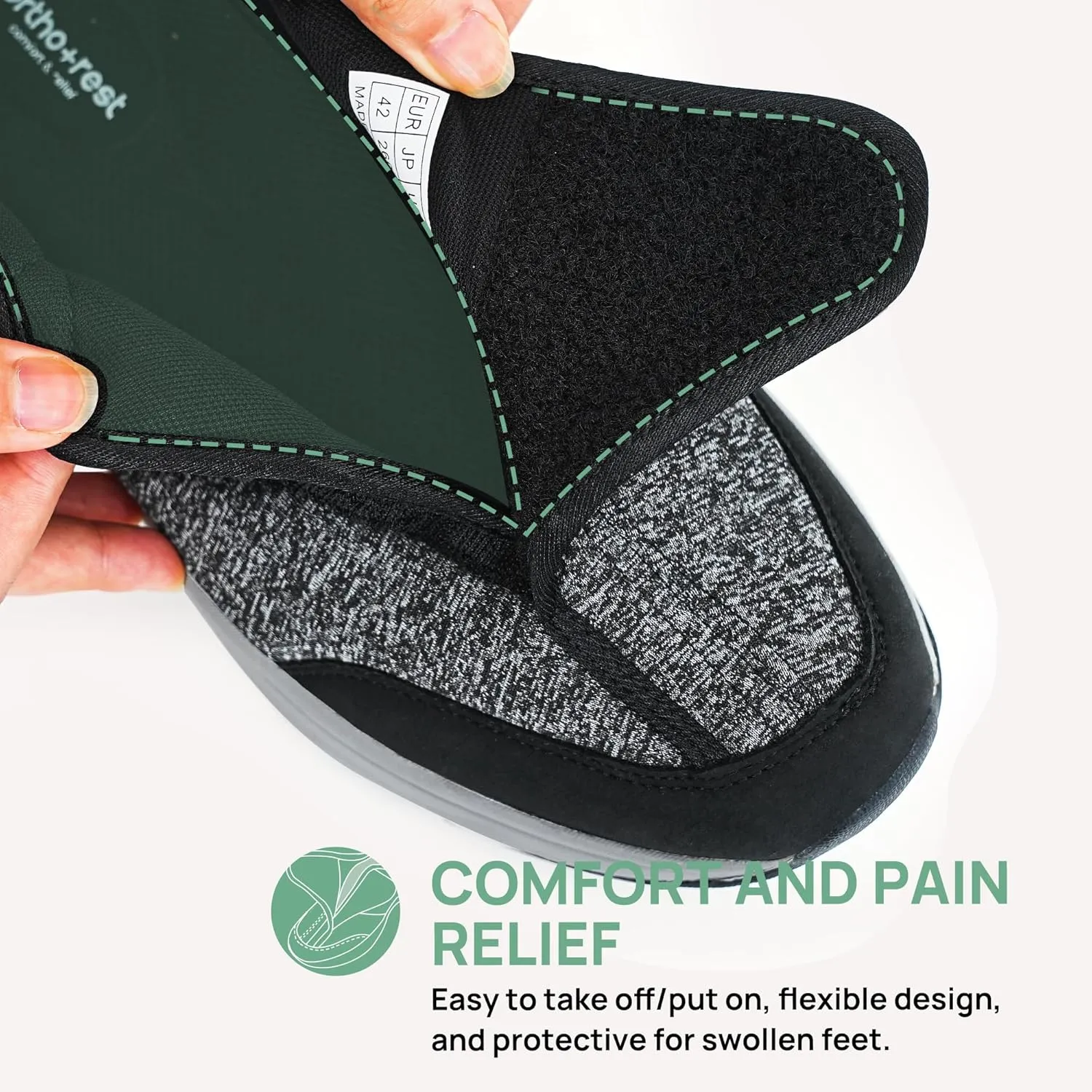 Ortho rest Men Diabetic Shoes Swollen Feet Diabetes Walking Shoes Arch Support Orthopedic Sneakers
