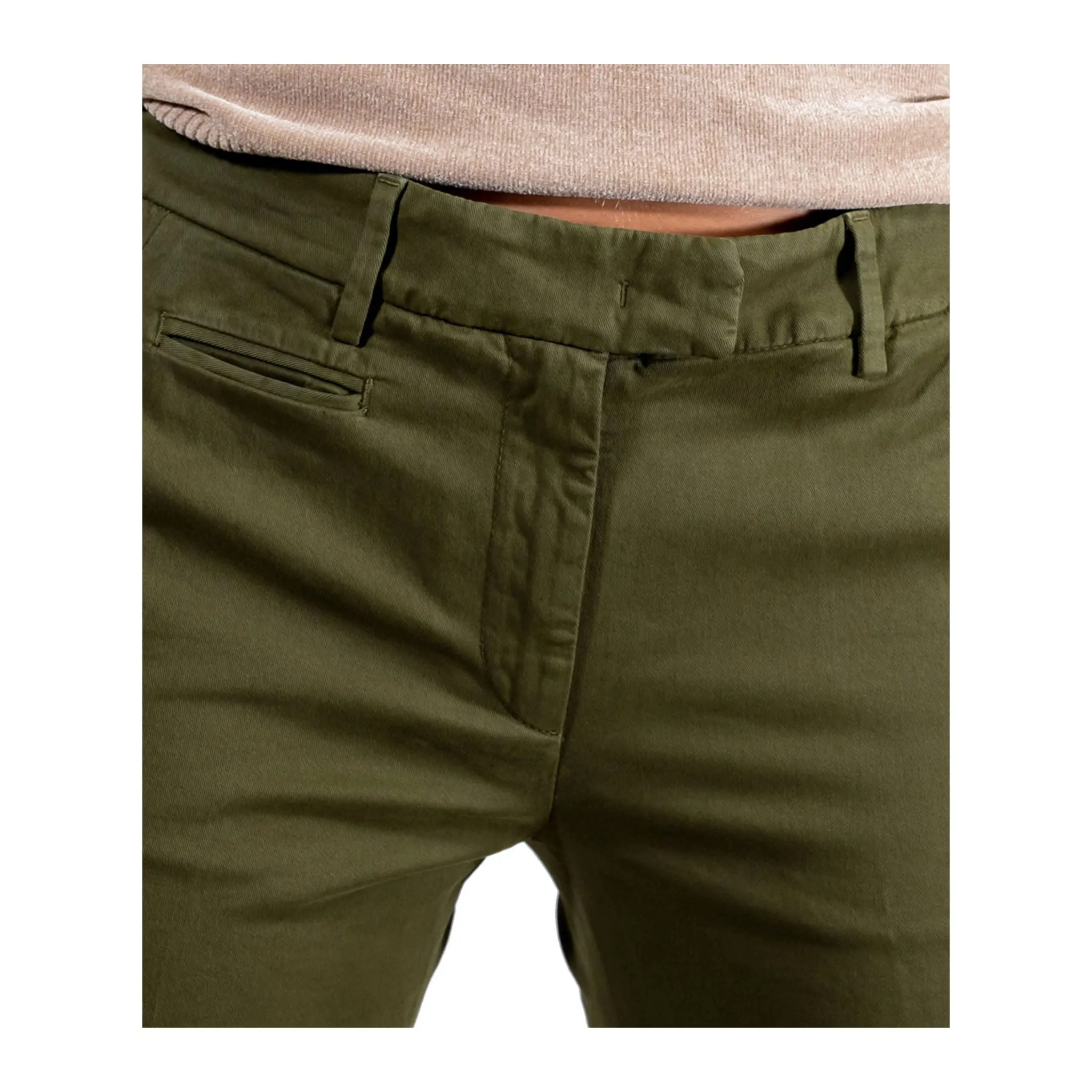 Pantalone Donna Verde cropped