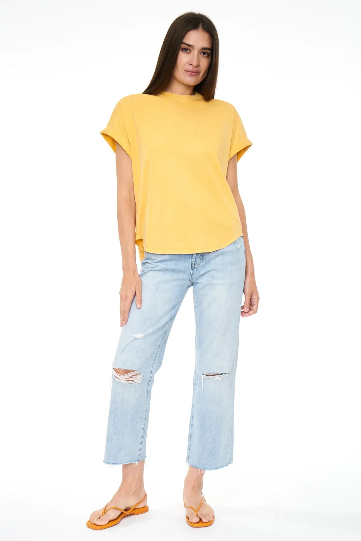 PISTOLA CASSIE CROP-MOJITO DISTRESSED