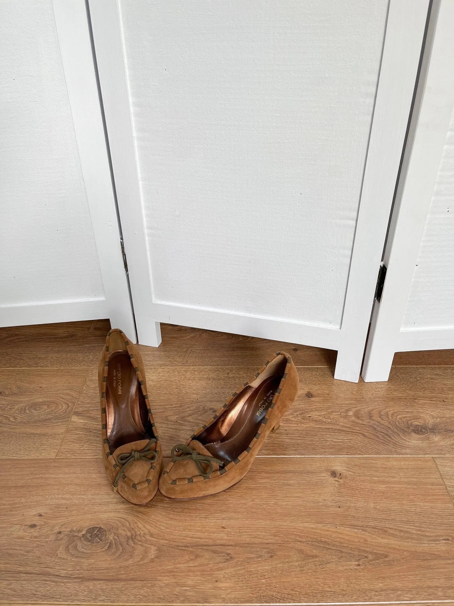 Sergio Rossi ribbon heeled loafers