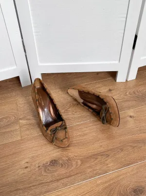 Sergio Rossi ribbon heeled loafers