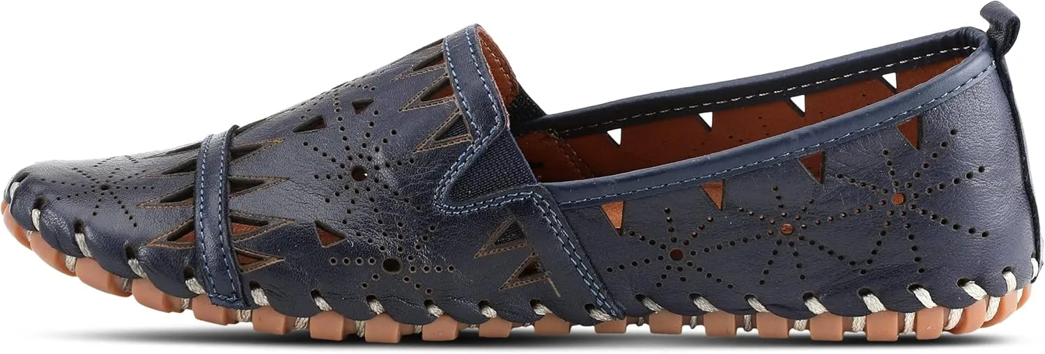 Spring Step Women's Leather Fusaro Loafer Shoe | Comfortable Slip-On Shoes with Rubber Outsole | Ladies Casual Walking Driving Loafers for Work