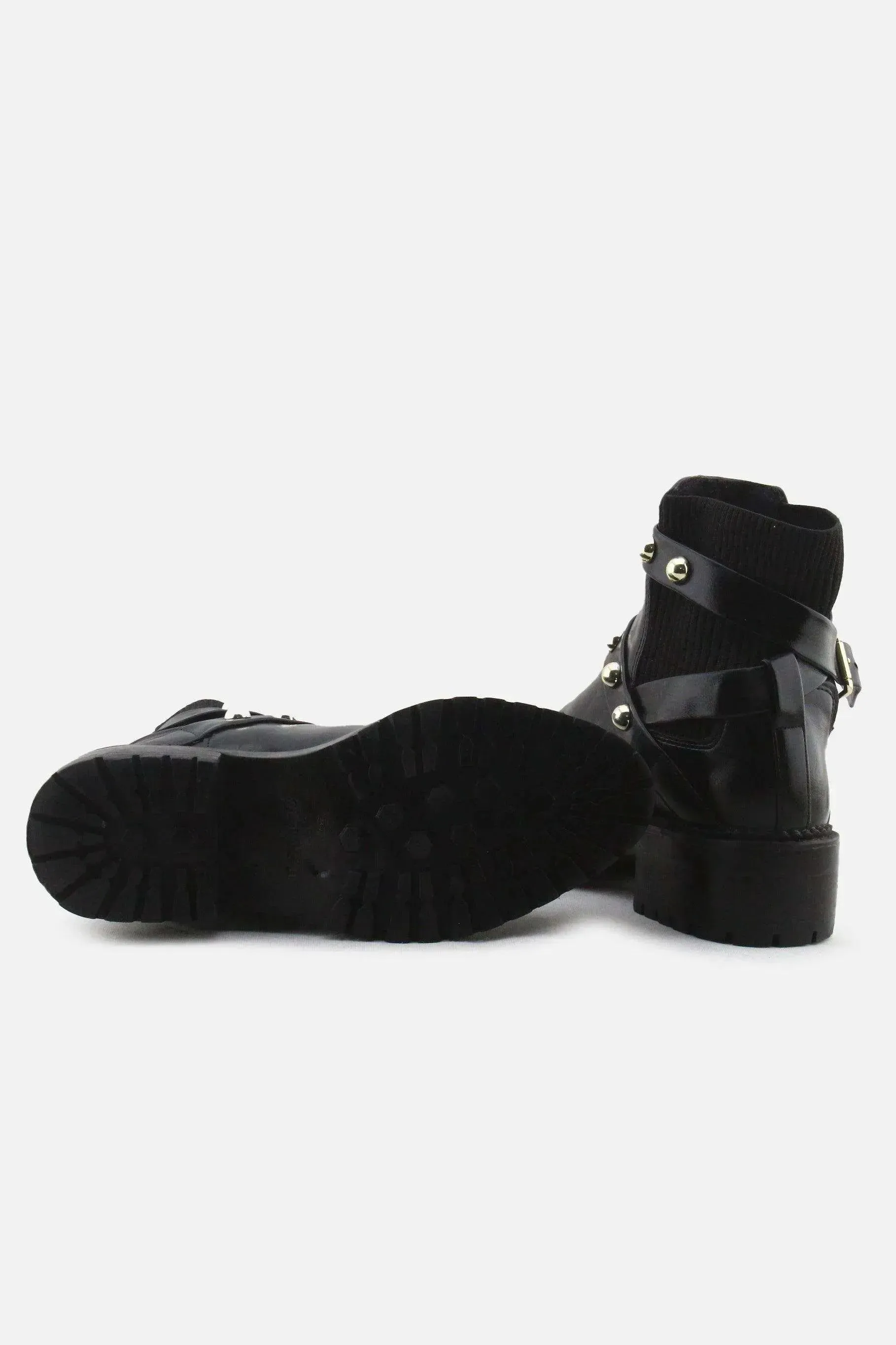 Stradivarius Stretchable Buckle Straps Chelsea Ankle Boots | 100% Authentic Leather