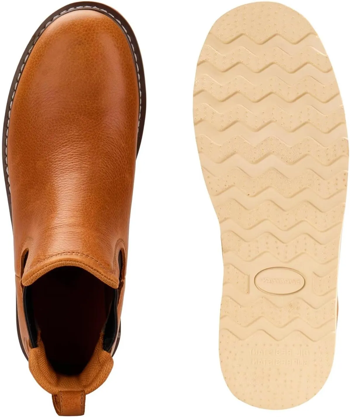 SUREWAY 6 Mens Slip On Chlesea Work Boots for Men-Soft Toe,Goodyear Welt,Extremely Comfortable Durable Proved,Superior Oil/Slip Resistant,Thicker Leather,EH Safety Industrial Construction Boots