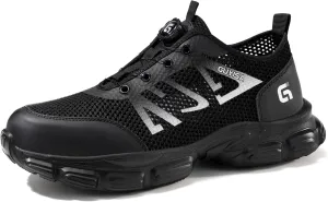 Tongzone Steel Toe Shoes for Mens Womens Work Safety Sneakers Mesh Upper Breathable Lightweight Non Slip Puncture Resistant