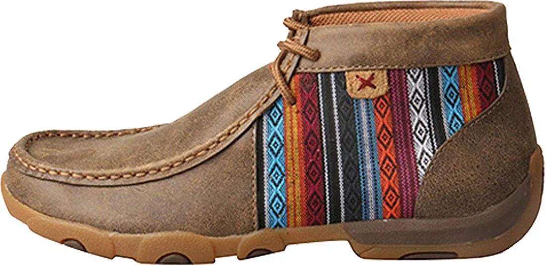 Twisted X Women's Leather Lace-up Rubber Sole Driving Moccasins
