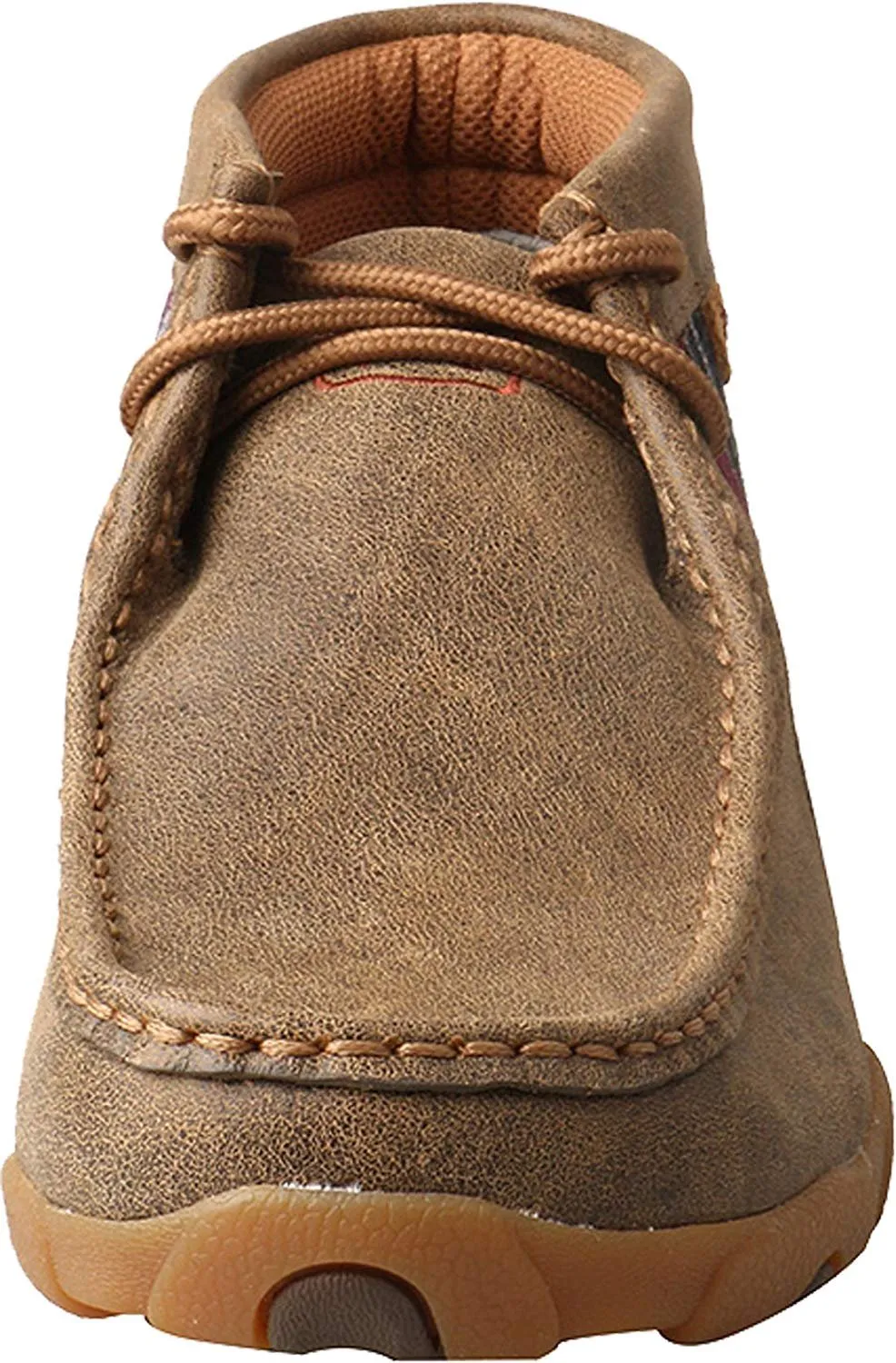 Twisted X Women's Leather Lace-up Rubber Sole Driving Moccasins