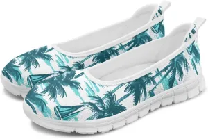 Women's Art Pattern Casual Loafers Slip On Flying Mesh Walking Shoes Comfortable Lightweight Ladies Outdoor Travel Shoes US Size 6-11