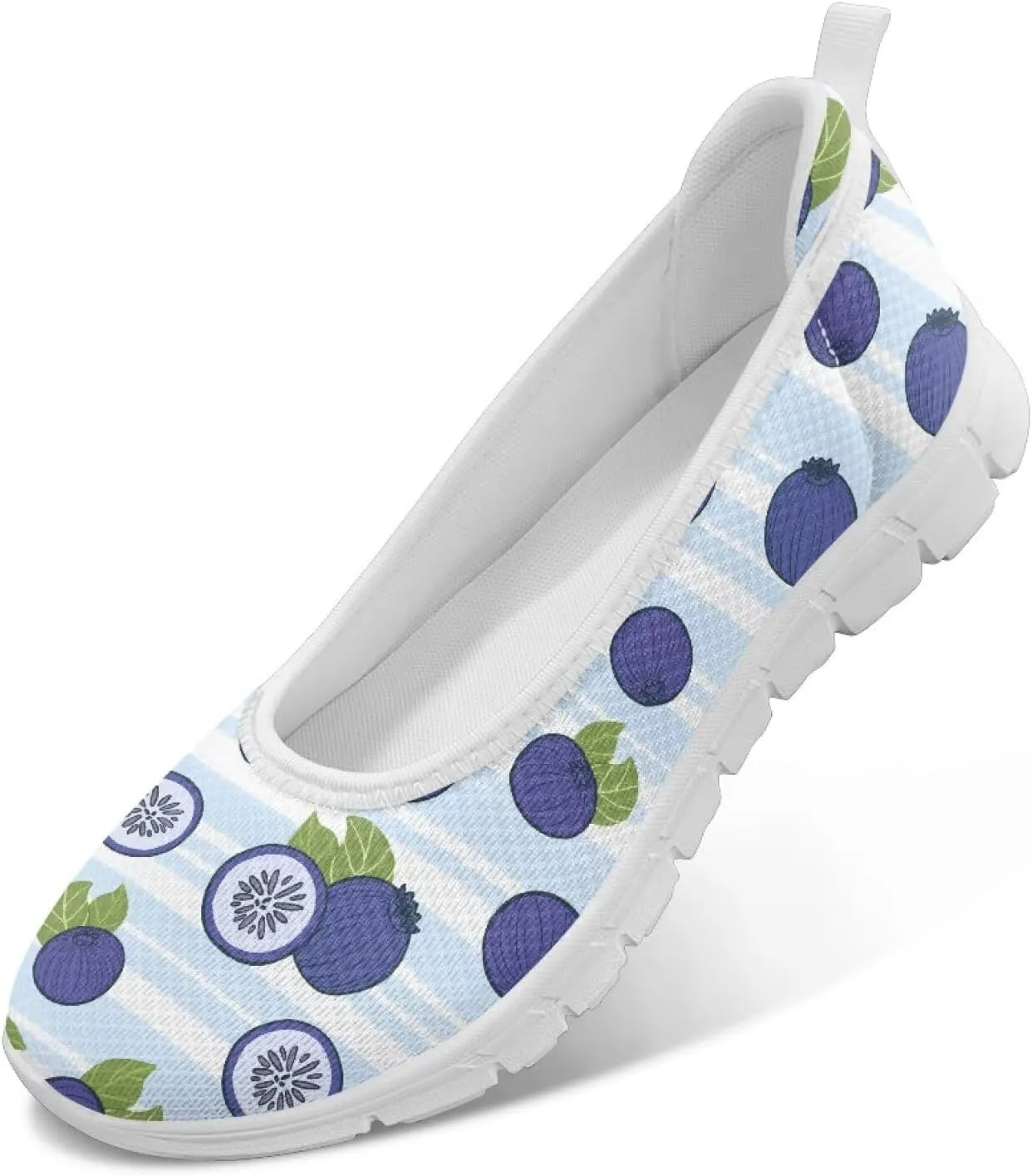 Women's Art Pattern Casual Loafers Slip On Flying Mesh Walking Shoes Comfortable Lightweight Ladies Outdoor Travel Shoes US Size 6-11