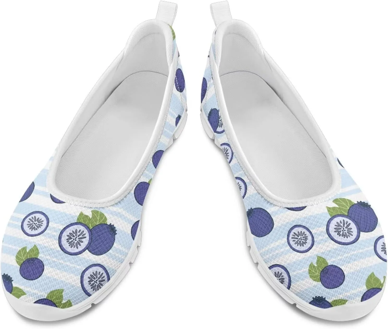 Women's Art Pattern Casual Loafers Slip On Flying Mesh Walking Shoes Comfortable Lightweight Ladies Outdoor Travel Shoes US Size 6-11