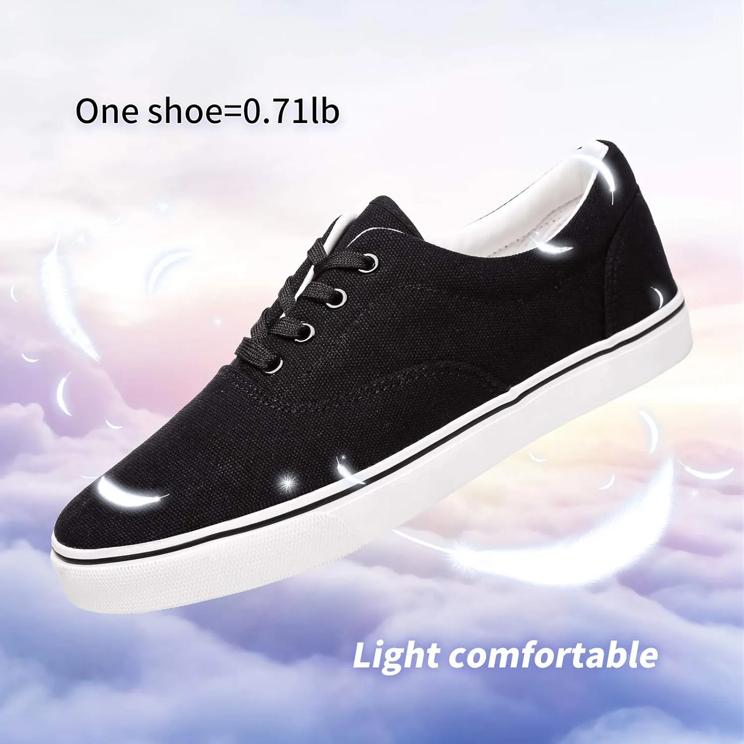 yageyan Mens Low Top Canvas Walking Shoes Lace-up Fashion Sneakers Casual